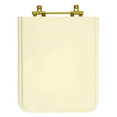 Assento Sanitário Square Quadrado Resina Plástica Parafusado Bege Pontto Lavabo