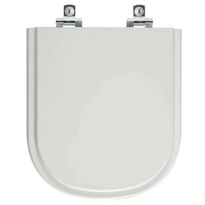 Assento Sanitário Square Quadrado Polipropileno Fechamento Suave Cinza Claro Pontto Lavabo