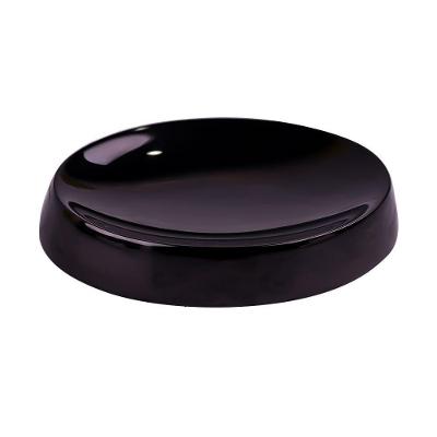 Saboneteira para Banheiro Oval Impermeável Preto Pontto Lavabo 14CM