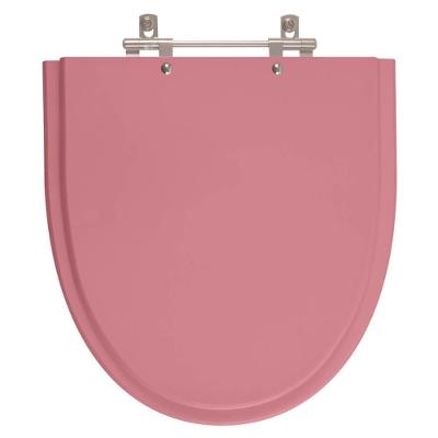 Assento Sanitário Studio Wild Rose para Vaso Incepa Alongado MDF Fechamento Convencional Rosa Pontto