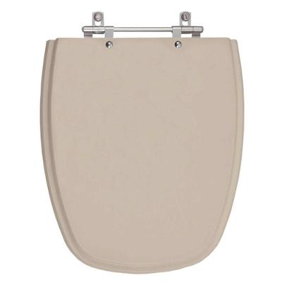Assento Sanitário Saara Oval MDF Fechamento Convencional Alumínio Anodizado Bege Pontto Lavabo