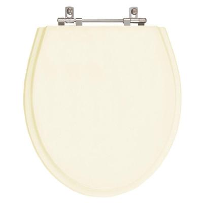 Assento Sanitário Ritz Oval MDF Fechamento Convencional Bege Pontto Lavabo