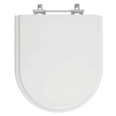 Assento Sanitário Riviera Alongado MDF Fechamento Convencional Cinza Prata Pontto Lavabo