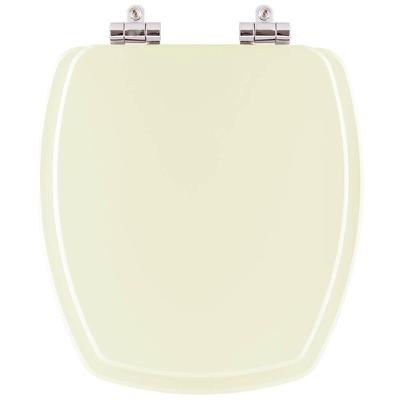 Assento Sanitário Thema Alongado Resina Plástica Fechamento Suave Bege Claro Pontto Lavabo