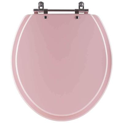 Assento Sanitário Rosa Claro para Bacias Convencionais Oval Plástico Fechamento Convencional Pontto