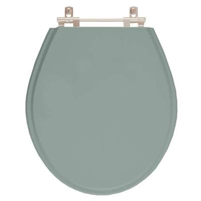 Assento Sanitário Ravena Alongado Resina Plástica Fechamento Suave Verde Malva Pontto Lavabo
