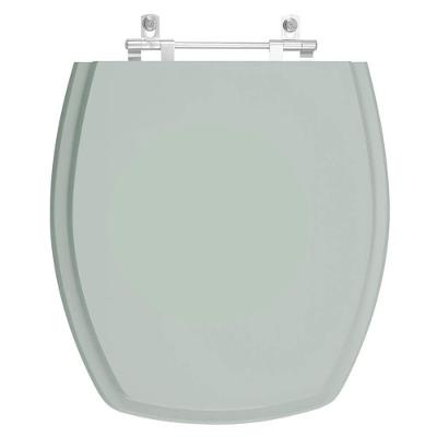 Assento Sanitário Thema Alongado MDF Alumínio Anodizado Verde Água Pontto Lavabo
