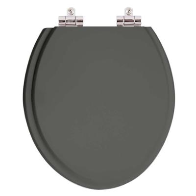 Assento Sanitário Quartzo Oval Resina Plástica Fechamento Suave Cinza Escuro Pontto Lavabo