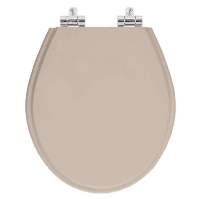 Assento Sanitário Ravena Alongado Resina Plástica Fechamento Suave Bege Pontto Lavabo