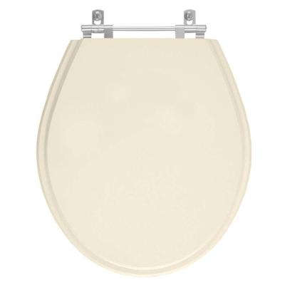 Assento Sanitário Studio Alongado MDF Fechamento Convencional Alumínio Anodizado Bege Claro Pontto