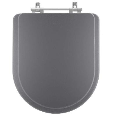 Assento Sanitário Smart Metrópole Oval Polipropileno Parafusado Convencional Cinza Fosco Pontto