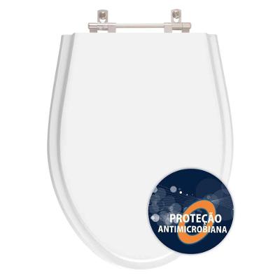 Assento Sanitário Victoria Alongado Resina Plástica Parafusado Antimicrobiano Branco