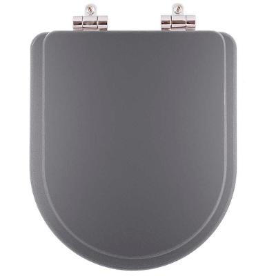 Assento Sanitário Smart Alongado Resina Plástica Fechamento Suave Soft Close Cinza Fosco Pontto