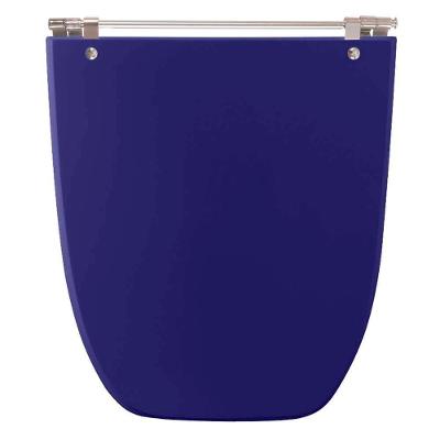 Assento Sanitário Scala Alongado Resina Plástica Parafusado Convencional Azul Cobalto
