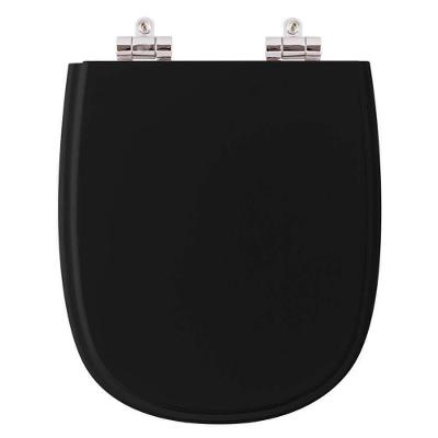 Assento Sanitário Sabatini Alongado Resina Plástica Fechamento Suave Preto Pontto Lavabo