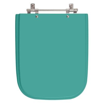 Assento Sanitário Tivoli Alongado MDF Fechamento Convencional Alumínio Anodizado Verde Pontto Lavabo