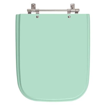 Assento Sanitário Tivoli Alongado MDF Fechamento Convencional Alumínio Anodizado Verde Claro Pontto