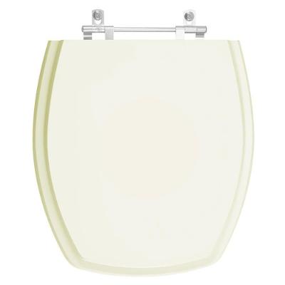 Assento Sanitário Thema Oval MDF Fechamento Convencional Bege Claro Pontto Lavabo