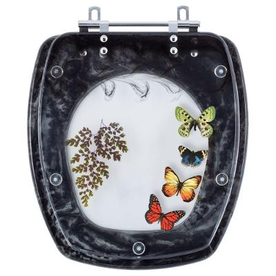 Assento Sanitário Thema Alongado Poliéster Fechamento Convencional Preto Pontto Lavabo