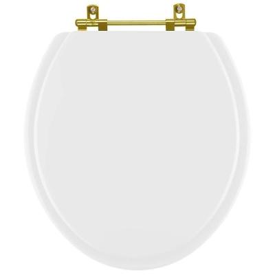 Assento Sanitário Zip Alongado MDF Fechamento Convencional Branco Pontto Lavabo