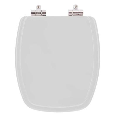 Assento Sanitário Stylus Alongado Resina Plástica Fechamento Suave Cinza Prata Pontto Lavabo