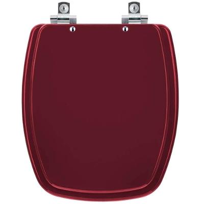 Assento Sanitário Stylus Alongado Polipropileno Fechamento Suave Almofadado Vinho Pontto Lavabo