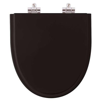 Assento Sanitário Studio Alongado Resina Plástica Fechamento Suave Preto Pontto Lavabo