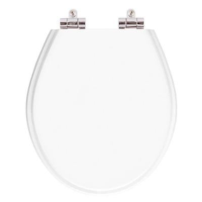Assento Sanitário Studio Alongado Resina Plástica Fechamento Suave Branco Pontto Lavabo