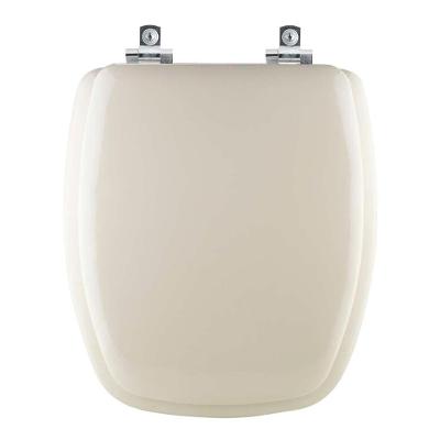 Assento Sanitário Stylus Alongado MDF Fechamento Suave Almofadado Bege Pontto Lavabo