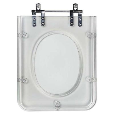 Assento Sanitário Square Quadrado Resina Plástica Transparente Pontto Lavabo