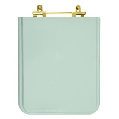 Assento Sanitário Square Quadrado Resina Plástica Parafusado Convencional Verde Água Pontto Lavabo