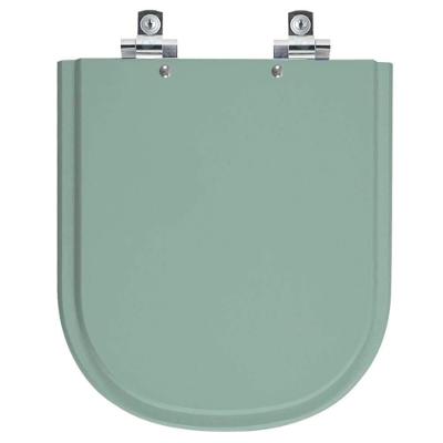 Assento Sanitário Square Quadrado Plástico Fechamento Suave Verde Claro Pontto Lavabo 40CM