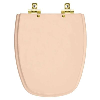 Assento Sanitário Monte Carlo Alongado Polipropileno Fechamento Suave Amortecido Rosa Floral Pontto
