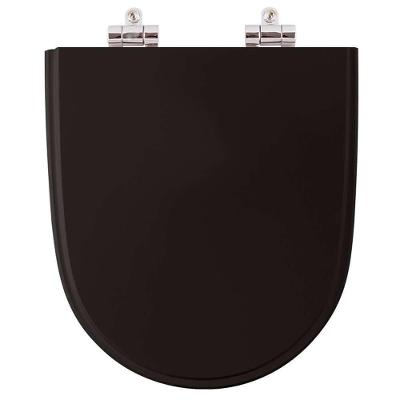 Assento Sanitário Mondiale Alongado Resina Plástica Fechamento Suave Preto Pontto Lavabo