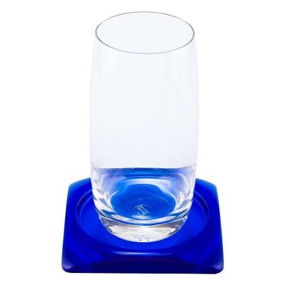 Porta Copos Azul em Resina 6 Unidades Decorativo para Mesa Azul Pontto Lavabo