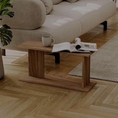 Mesa de Cabeceira Livn sem Gavetas MDP Café Mercado das Prateleiras 65CM