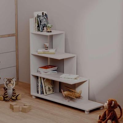 Estante Infantil Organizadora Livreiro sem Porta sem Gavetas Madeira MDP 15mm 96CM Branca Mercado