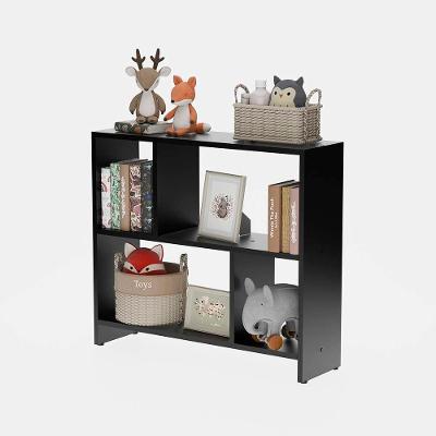 Estante Infantil Barcelona sem Porta sem Gavetas em Madeira MDP 15mm 70CM Preto Mercado