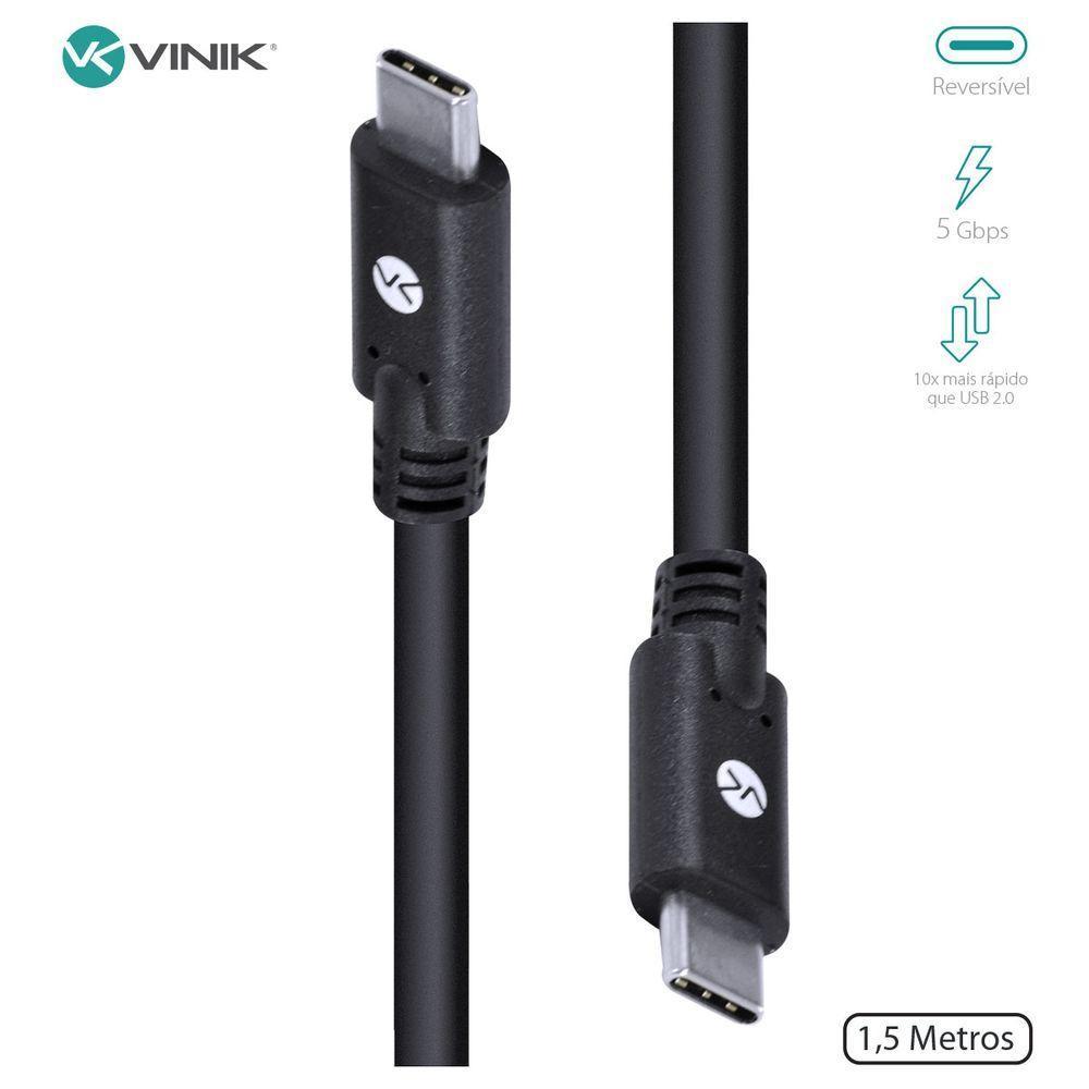 Cabo Usb Tipo C X Tipo C V3.2 Gen1 5gbps 3a 1,5 Metros - C32g1-15 - 1