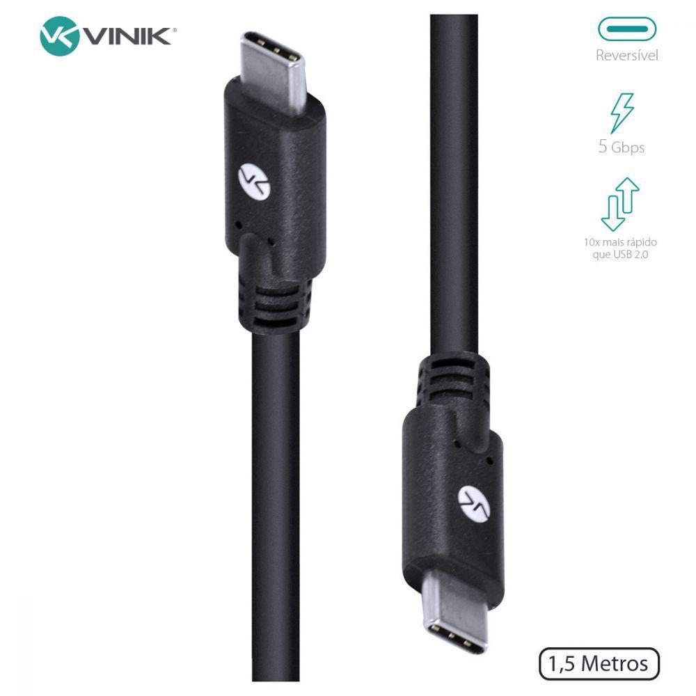Cabo Usb Tipo C X Tipo C V3.2 Gen1 5gbps 3a 1,5 Metros - C32g1-15 - 11