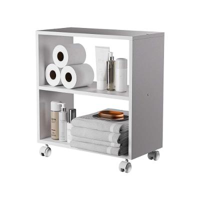 Gabinete para Banheiro Valencia com Rodinhas MDP 50CM Branco Mercado das Prateleiras
