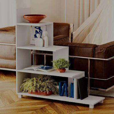 Estante Escada Ladder Organizador 4 Prateleiras MDP 15mm 96CM Branco Mercado das Prateleiras