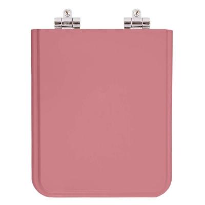 Assento Sanitário Wild Rose Quadrado Resina Plástica Fechamento Suave Rosa Pontto Lavabo