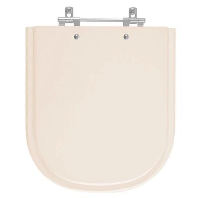 Assento Sanitário Vogue Plus Alongado MDF Fechamento Convencional Alumínio Anodizado Amêndoa Pontto