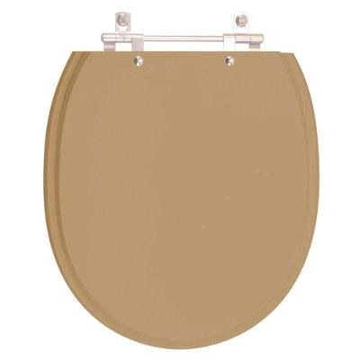 Assento Sanitário Village para Vaso Deca Alongado MDF Fechamento Convencional Bege Pontto Lavabo