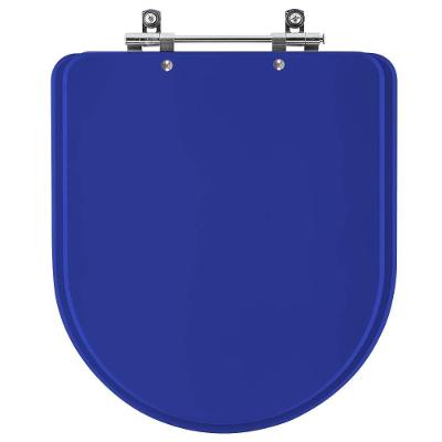Assento Sanitário Jasmim Alongado MDF Convencional Azul Pontto Lavabo