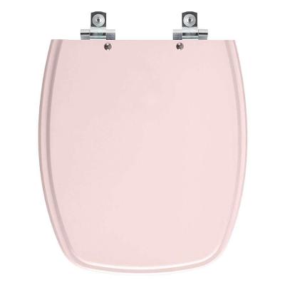 Assento Sanitário Laguna Rose Alongado Polipropileno Fechamento Suave Rosa Pontto Lavabo