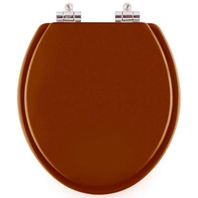 Assento Sanitário Izy Alongado Resina Plástica Fechamento Suave Caramelo Pontto Lavabo