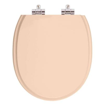 Assento Sanitário Village Alongado Resina Plástica Fechamento Suave Rosa Floral Pontto Lavabo