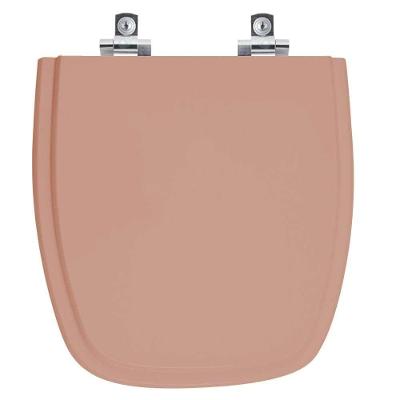 Assento Sanitário Versato Pessego 73 Alongado Polipropileno Fechamento Suave Rosa Pontto Lavabo